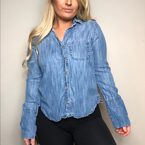 Anthropologie Tops - Anthro | Bella Dahl Denim Button Up | Small